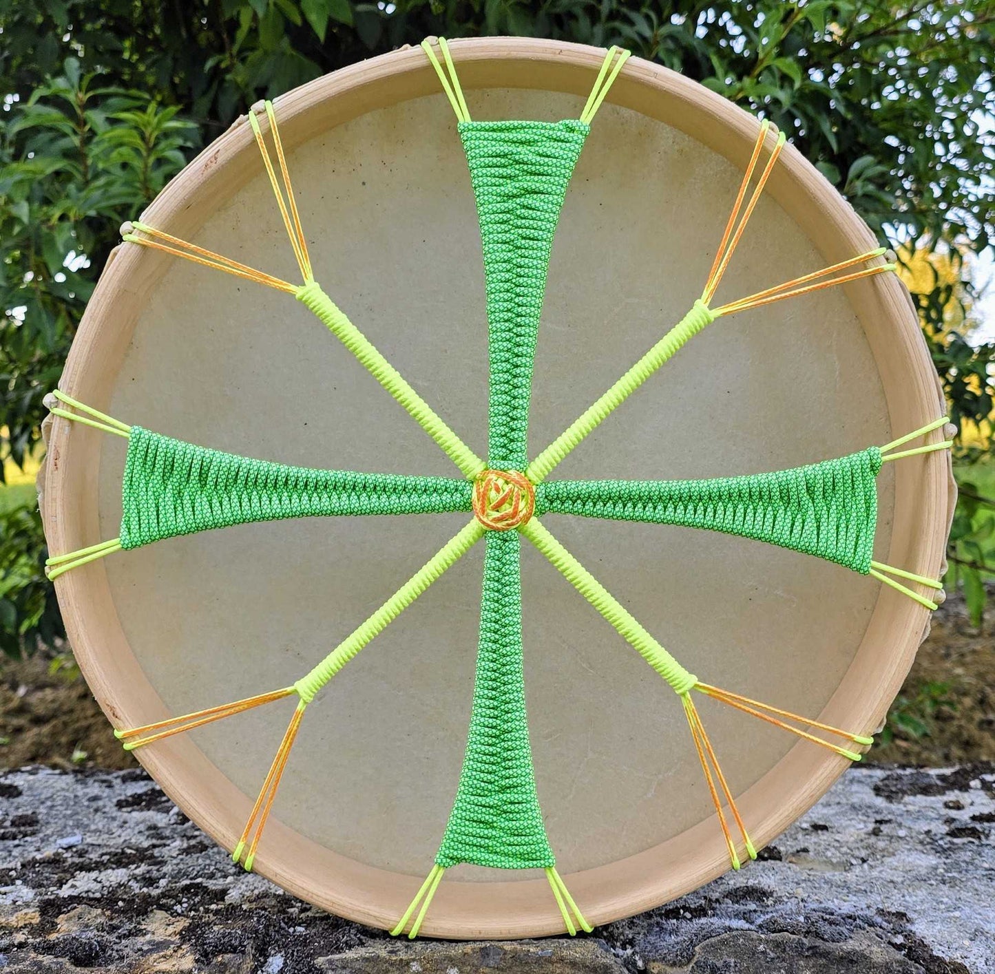 Tambour Buffle Blanc - Saturne